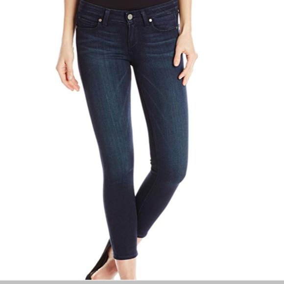 PAIGE Denim - Paige Skinny Jeans Crop Verdugo Dark Blue Wash